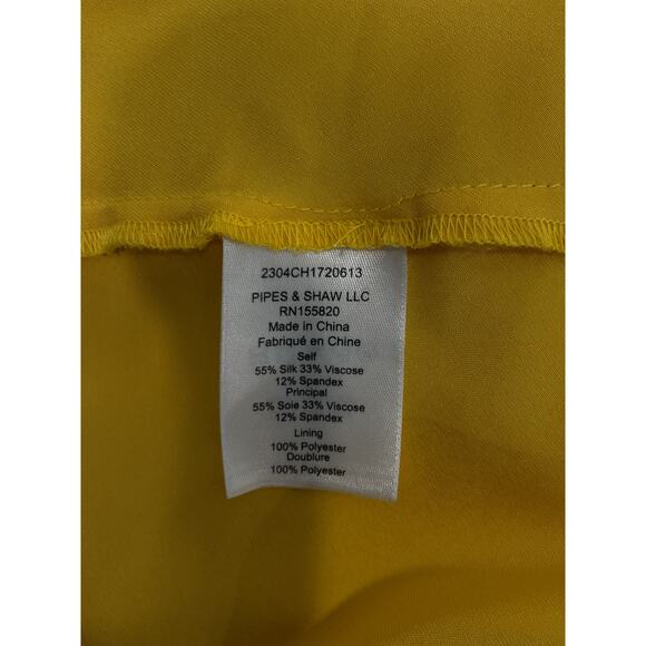 Veronica Beard 'Sanderson' Gold Charmeuse Dress Size 2 - Picture 5 of 5